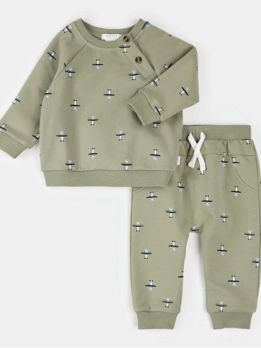 Petit Lem Airplane Sweatshirt & Joggers Set